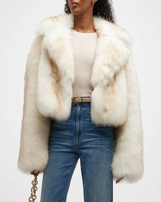 Stand Studio Samara Faux Fur Short Jacket | Neiman Marcus