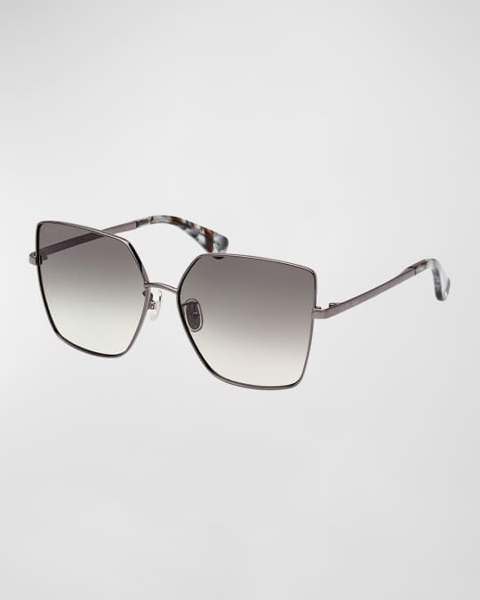 Tonal Metal Butterfly Sunglasses 