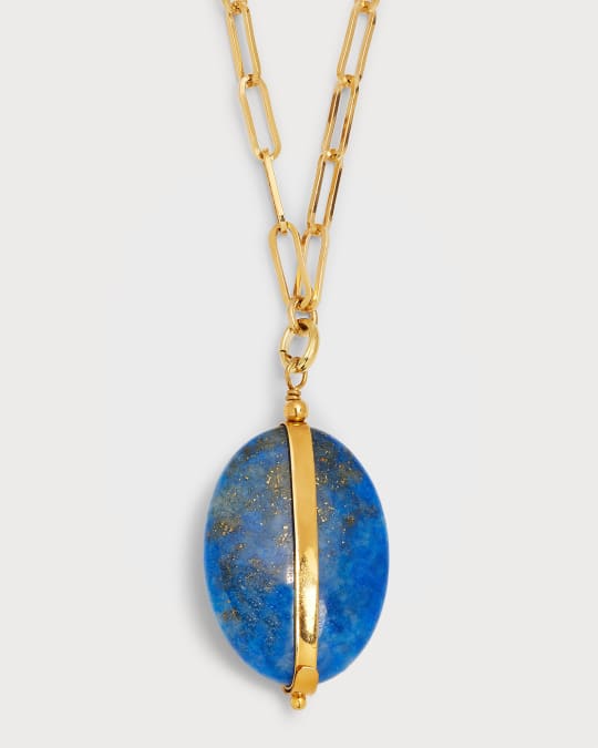 Isabel Marant Mixed Gemstone Chanlink Pendant Necklace