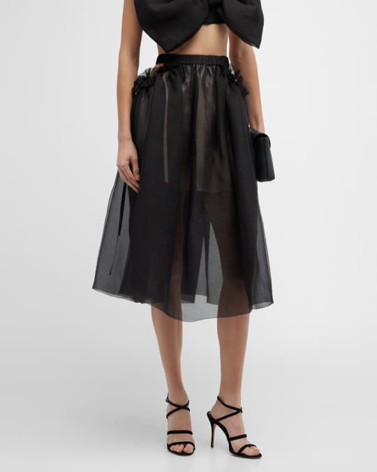 Cut-Out Midi Skirt