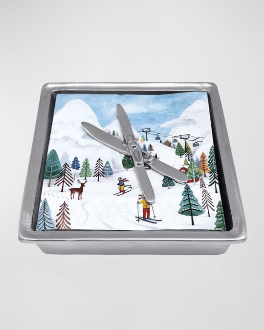 Crossed Skis Signature Napkin Box
