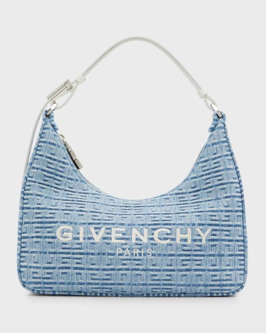 Givenchy Moon Cut Out Small Shoulder Bag in 4G Logo Denim