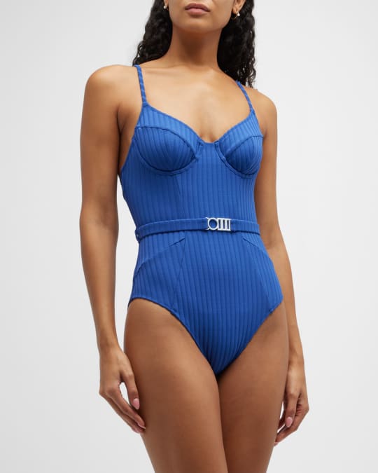 Rib One-Piece Swimsuit