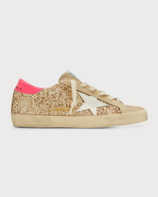 Golden Goose Superstar Glitter Low-Top Sneakers | Neiman Marcus