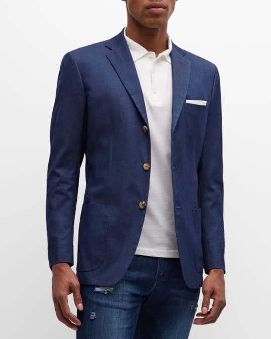 Chambray blazer mens clearance