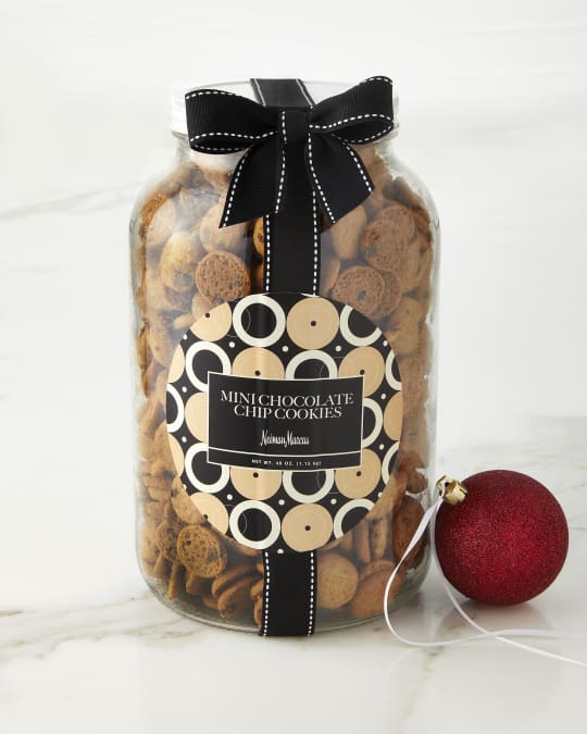 Neiman Marcus Mini Chocolate Chip Cookies in Glass Half-Gallon Jar