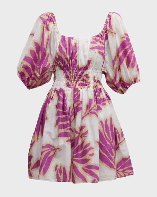 Ohara Puff Sleeve Cinched Mini Dress