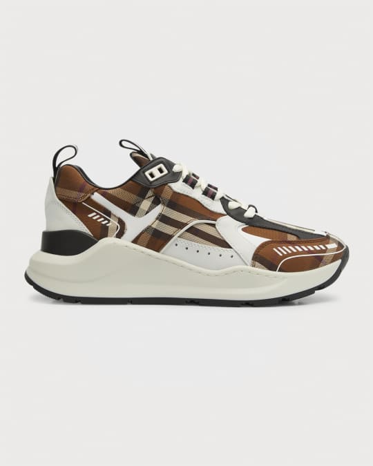 Burberry Sean Vintage Check Canvas Fashion Sneakers Neiman Marcus