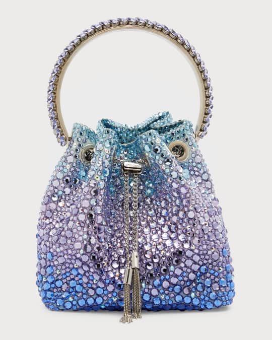 [JIMMY CHOO] Bon Bon ベルベット バケットバッグ クリスタル Jimmy Choo Bon Bon Crystal-Embellished Bucket Bag | Neiman