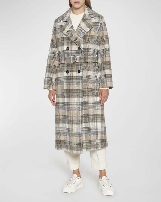 MooRER Malaika Wool Belted Trench Coat Neiman Marcus