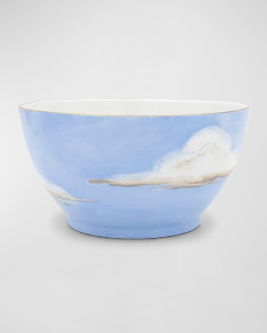 24K Gold Porcelain Serving Bowl