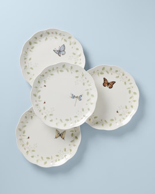 Butterfly Meadow Vines 4-Piece Dinner Plate Set