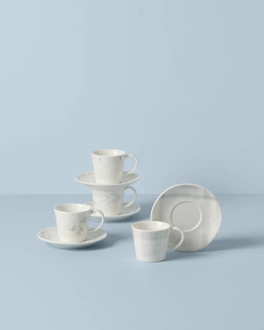 Oyster Bay 8-Piece Espresso Cup & Saucer Set 