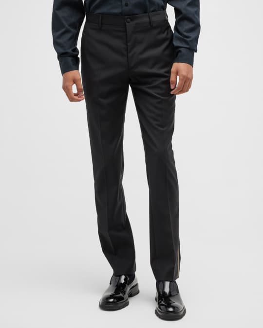 Men's side stripe dress pants hot sale