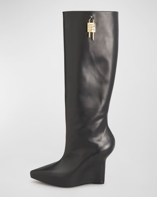 Givenchy G Lock Leather Knee Boots | Neiman Marcus