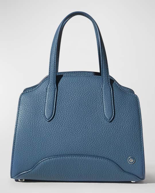 Sesia Micro Leather Tote Bag in Blue - Loro Piana