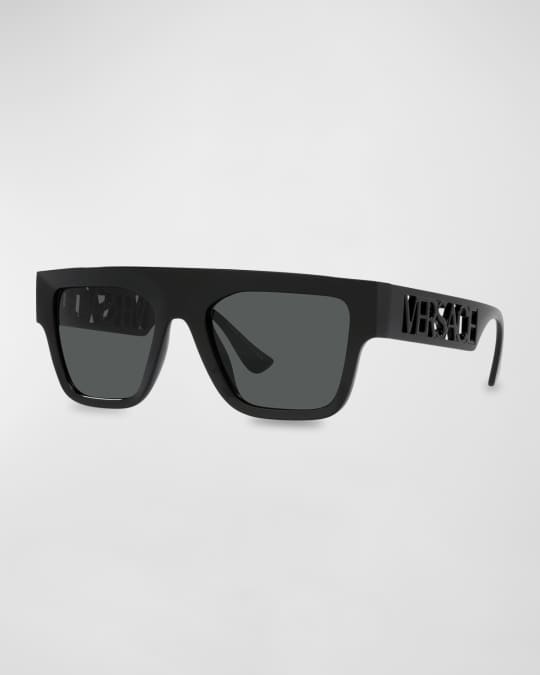 Flat-Top Rectangle Nylon Sunglasses 