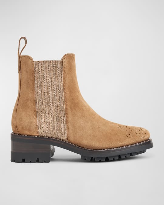 The Office of Angela Scott Miss Kate Suede Chelsea Booties