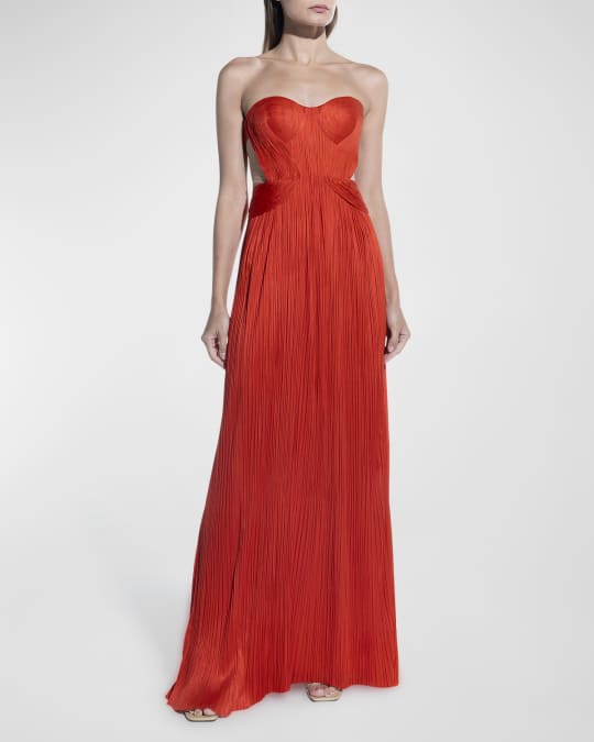 Elegant Strapless Twist Front Cutout Plisse Flowy A Line Mini Homecoming Dress For Wedding Guest Bridal Shower Formal Evening