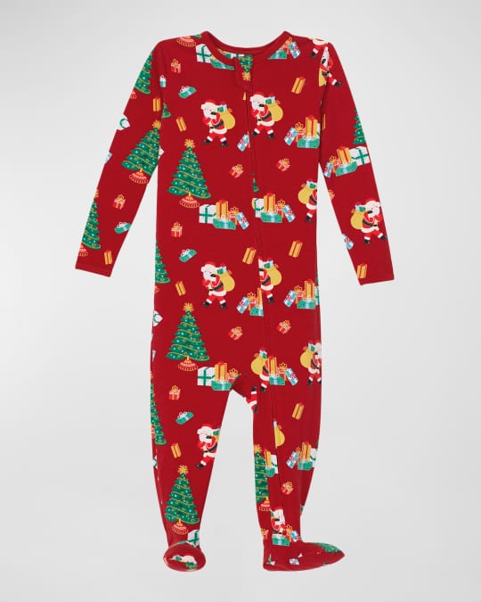 BedHead Pajamas Kid's Secret Santa Footed Pajamas, Size 3M18M Neiman