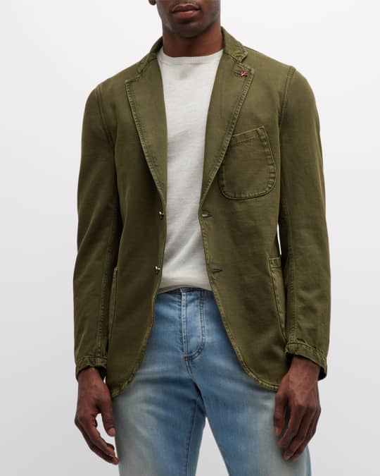 Isaia online leather jacket