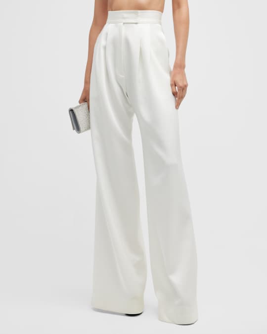 Alex Perry Cadence Pleated Wide Leg Pants Neiman Marcus