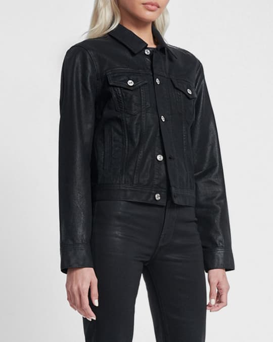 7 for all mankind Classic Coated Denim Trucker Jacket Neiman Marcus