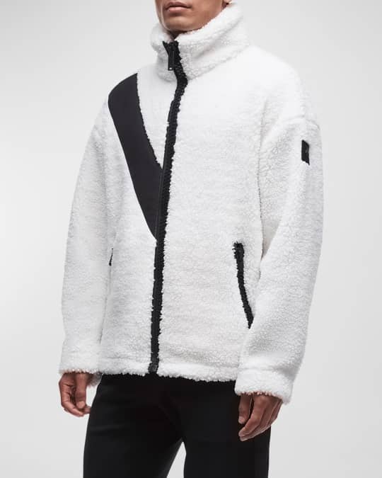 Moose Knuckles Men's Red Rooster Sherpa Zip Jacket | Neiman Marcus