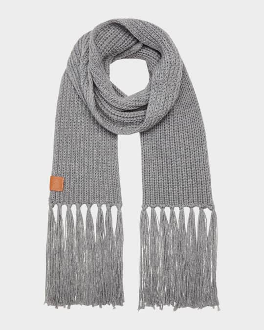 【国内発送】LOEWE ストール Fringed printed scarf Loewe Fringed Printed Knitted Scarf | Wardrobe Icons