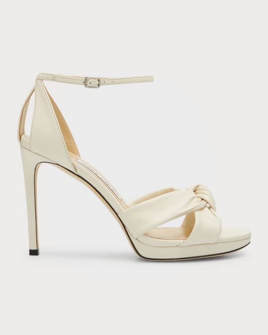 Jimmy Choo Rosie Napa Knot Ankle-Strap Sandals | Neiman Marcus