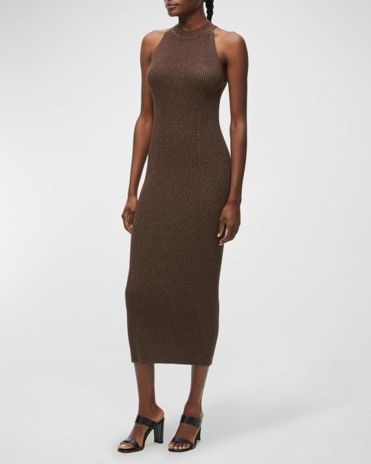 michael stars halter midi dress Michael Stars Halter Midi Dress in Oxide Size