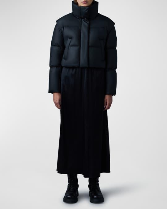 Mackage Bailey Convertible Leather Puffer Jacket | Neiman Marcus