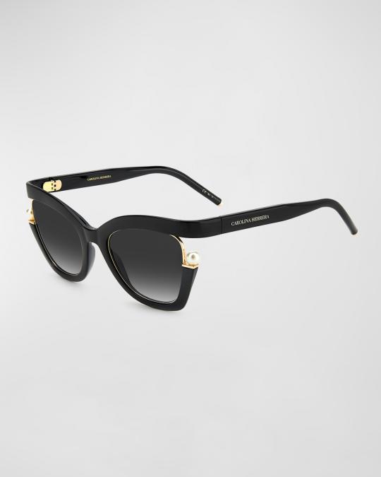 Carolina Herrera Pearly Polyamide Butterfly Sunglasses  display picture 1