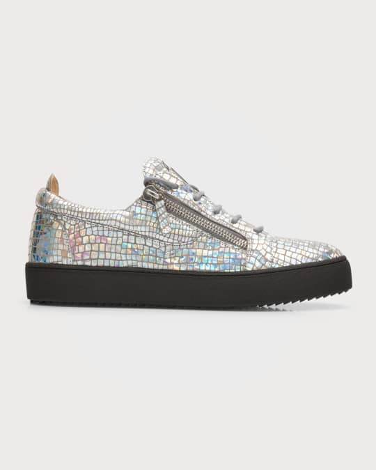 Giuseppe Zanotti Men s Frankie Kaleido Low Top Sneakers Neiman Marcus