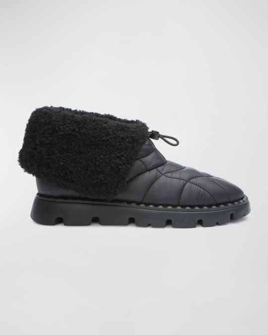 Ash Jennie Quilted Faux Fur Snow Booties Neiman Marcus