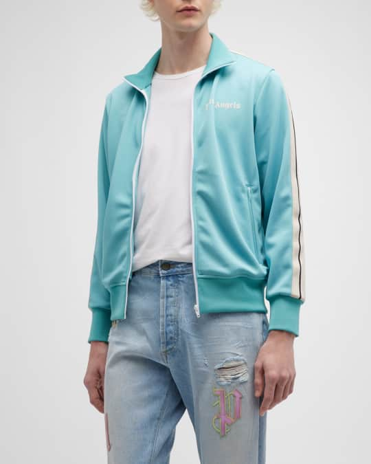 Green Classic Track Jacket by Palm Angels on Sale