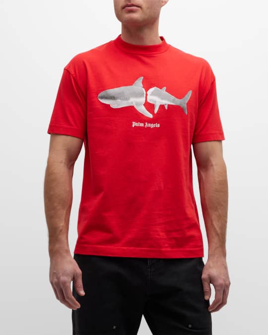 Palm Angels Men's Shark Classic T-Shirt | Neiman Marcus