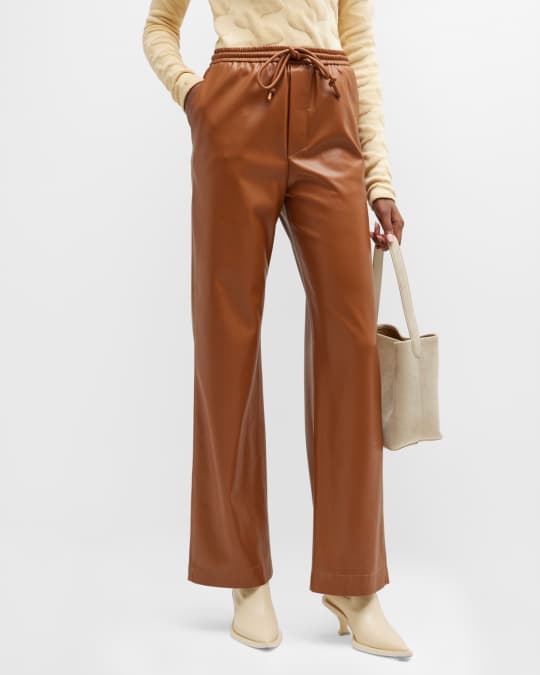 Nanushka Cali Drawstring Faux Leather Pants Neiman Marcus