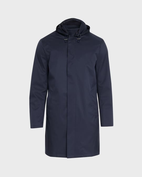 Men s 4 Layer Raincoat with Removable Hood