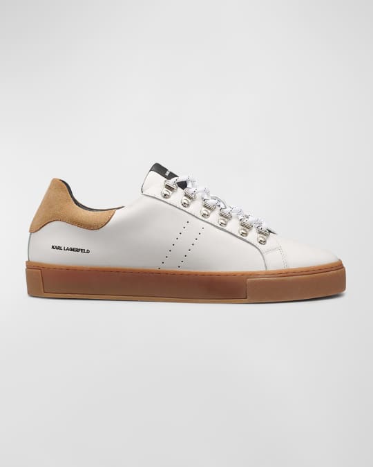 Karl Lagerfeld Paris Men's Leather Low-Top Sneakers | Neiman Marcus