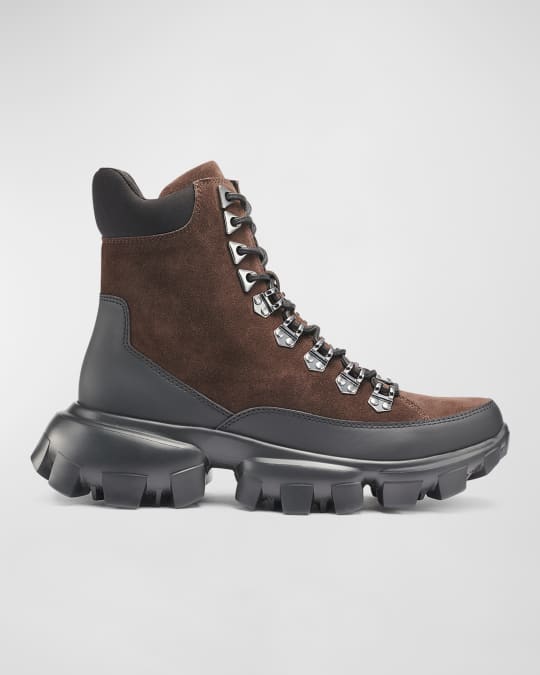 Men s Lug Sole Suede Lace Up Work Boots