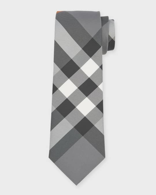 Men s Manston Check Silk Tie