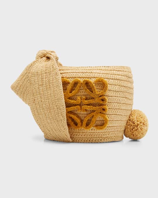 LOEWE＊Bunny Bucket ラフィア＆レザー バニーバケット＊送料込 Loewe Bunny Bucket Bag in Raffia | Neiman Marcus
