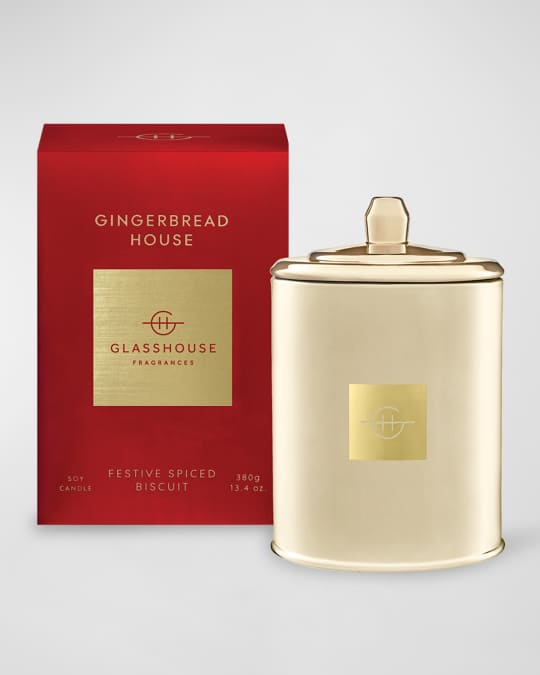 GLASSHOUSE FRAGRANCES 13.4 oz. Gingerbread House Soy Candle Neiman Marcus