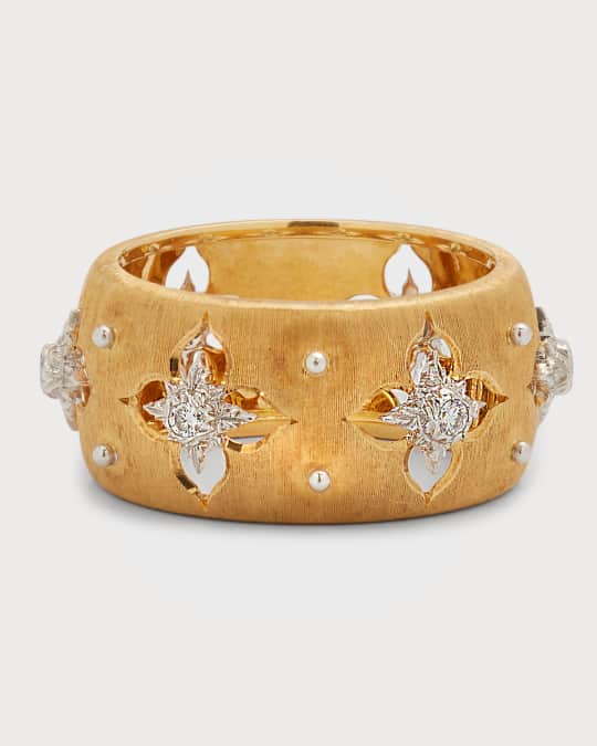 Buccellati 18K Yellow and White Gold Macri Eternelle Band, Size