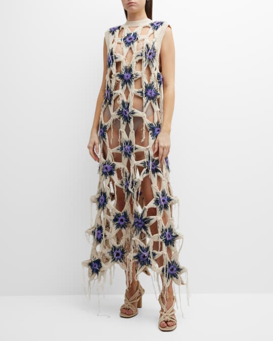 Stella McCartney Rewild Flower Handknit Crochet Sleeveless