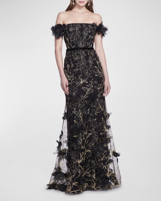 Marchesa notte off the shoulder online