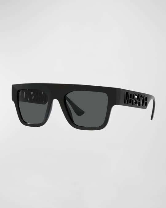 Versace Greca Acetate Rectangle Sunglasses - Bergdorf Goodman