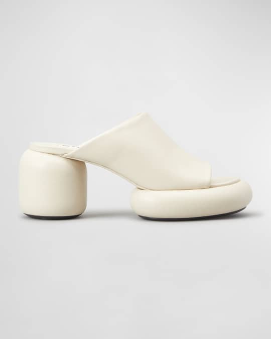 サンダル・ミュール Jil Sander Tripon Gathered Leather Slide Sandals Jil Sander Tripon Leather Platform Mules | Neiman Marcus