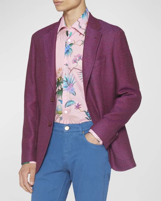 Etro Men's TightWeave Knit Sport Jacket Neiman Marcus